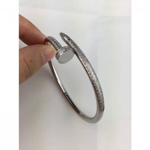 High Quality Cartier Juste Un Clou Diamond Bracelets Silver  82CF95E3B14F