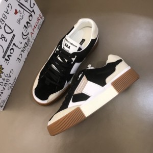 Dolce ＆ Gabbana White and black suede with brown sole High Quality Sneakers MS021051