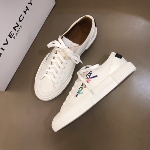 Givenchy High Quality Sneakers White and Fuchsia printe with black heel MS021145