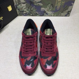 Valentino Red stars and grey heel with white sole Sneakers MS07018