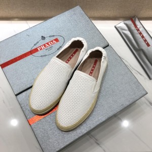 Prada Perfect Quality Sneakers White and straw soles MS071265