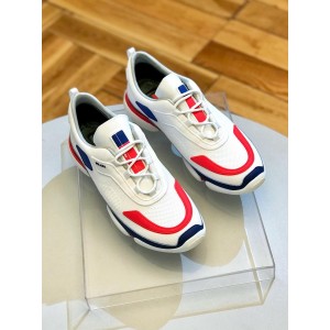 Prada Perfect Quality Sneakers White and red details with white sole MS071301