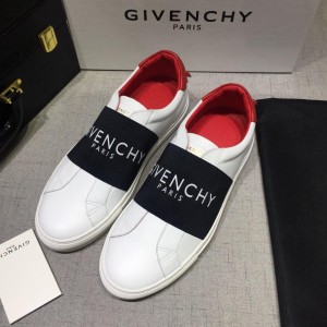 Givenchy Fashion Sneakers White and Covering wide black elastic band with red heel MS07451