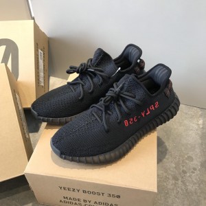 Adidas Yeezy Boost 350 V2  Core Black Red Shoes MS09021