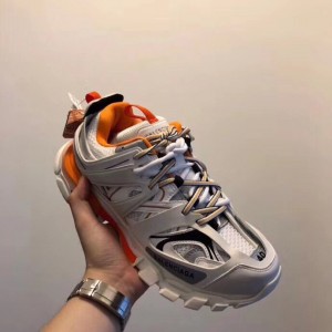 High Quality exclusive Balencia Paris Track Sneakers  White Orange best version ready to ship
