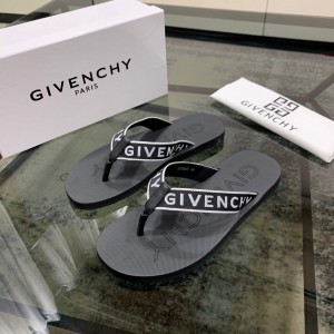 Givenchy black flip flop with givenchy black canvas MS07987
